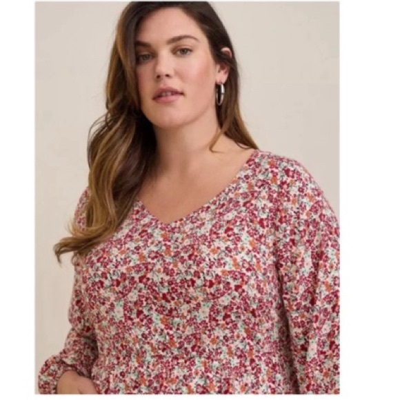 3X Torrid Floral Patterned Textured Mini Skater Dress - Picture 5 of 15